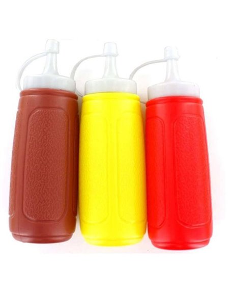 24026 - Ketchup Squeeze Bottles - 3 Pcs - Box:  - Loc: J8