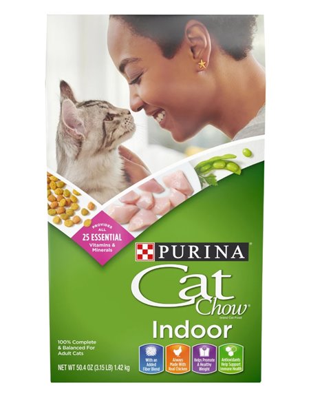 24085 - Purina Cat Chow Natural Indoor Dry , 3.15 Lb - (Pack of 4) - Box:  - Loc: A6