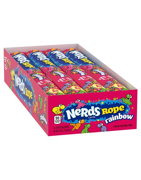 24408 - Nerds Rope, Rainbow - 24 Count - Box:  - Loc: L10
