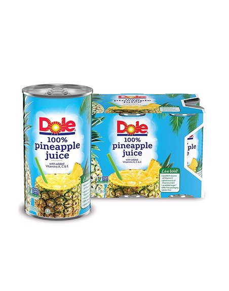 24833 - Dole Pineapple Juice - 6 fl. oz. (Case of 24) - Box:  - Loc: D4