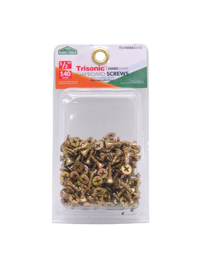 25070 - Trisonic Chipboard Screws 1/2" ( TS-HW8810-05 ) - 140g - Box:  - Loc: A2