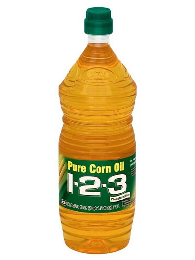 25134 - 1-2-3 Corn Oil - 33.8 fl. oz. (Case of 12) - Box:  - Loc: G5