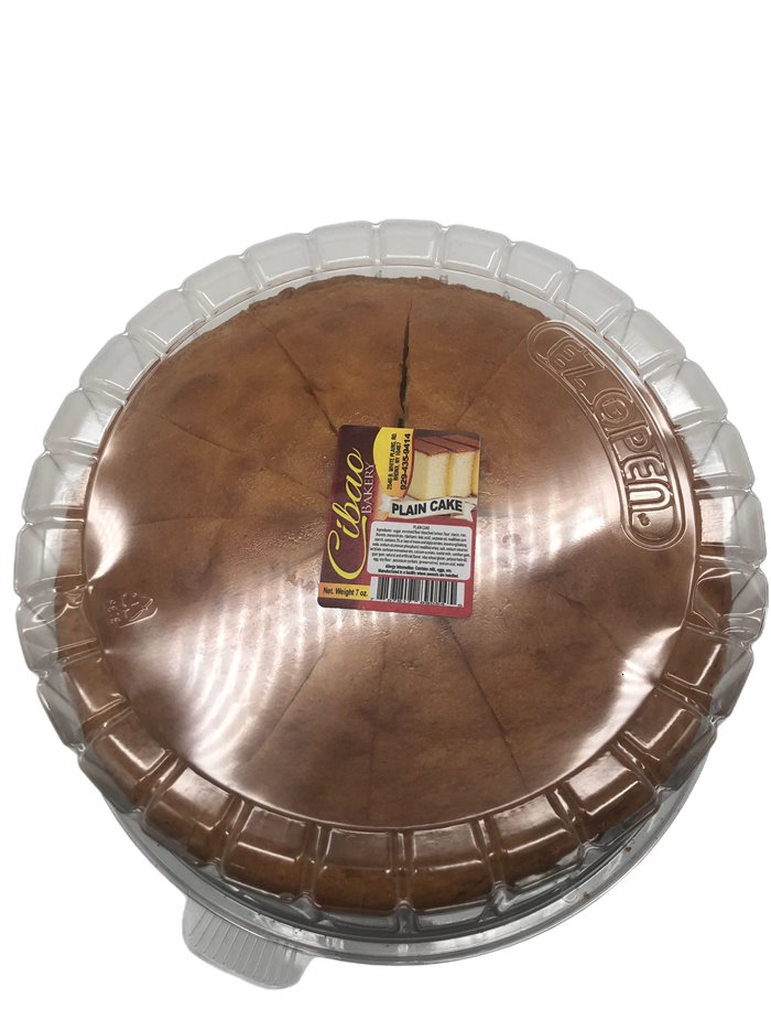 25414 - Cibao Bakery Large Plain Cake - 12ct/7.2oz - Box:  - Loc: 