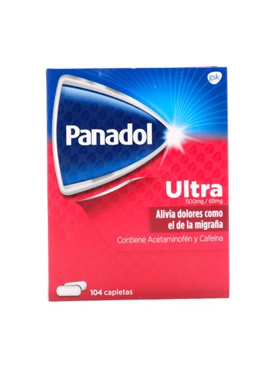 26568 - Panadol Ultra (500mg/65mg) - 104ct - Box:  - Loc: K5