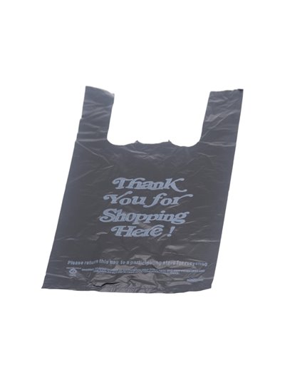 26853 - Shopping Thank You Black Bag-  1/10(Case Of 1500) - Box:  - Loc: C13