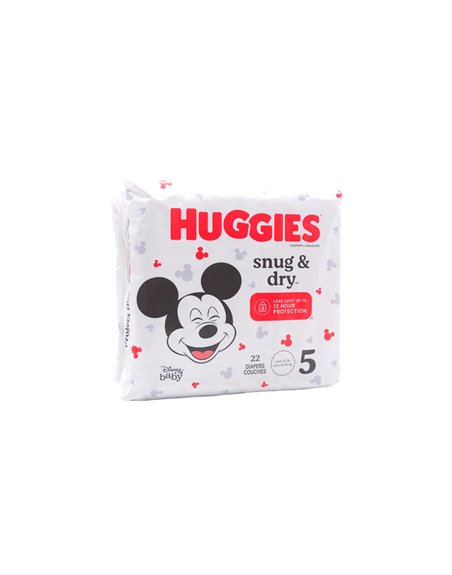 26926 - Huggies Baby Diapers Jumbo Snug & Dry -  Size 5 (Case of 4/22's) - Box:  - Loc: L8