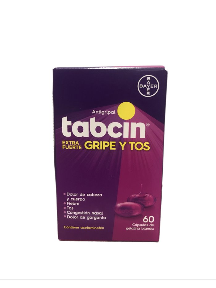 26980 - Tabcin Contra Gripe Y Tos. Capsula De Gelatina Suave( Purple ) - 60ct - Box:  - Loc: K5-99