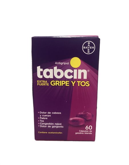 26980 - Tabcin Contra Gripe Y Tos. Capsula De Gelatina Suave( Purple ) - 60ct - Box:  - Loc: K5-99