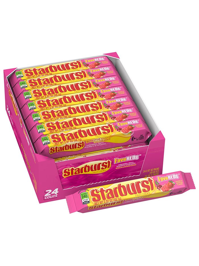 902 - Starburst Fruit Chews Fave Reds - 24ct - Box:  - Loc: M9