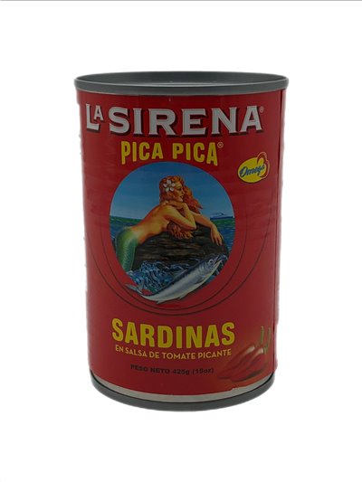 27493 - La Sirena Sardines Tall in Hot Tomato Sauce - 15 fl. oz. (Case of 24) - BOX: 24 Units