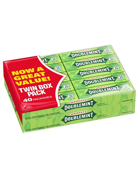 1354 - Wrigley's Doublemint Gum - 40 Pack - Box:  - Loc: N3
