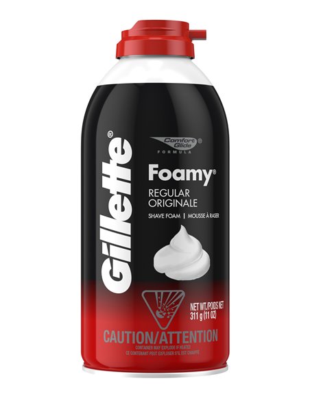 2695 - Gillette Foamy Regular (Red) - 11 oz. (Case of 12) - Box:  - Loc: K11