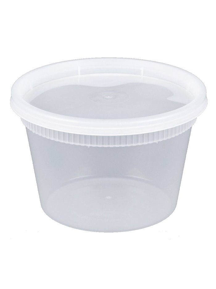 3387 - Plastic Deli Food Containers Combo, 16 oz. - 240ct - Box:  - Loc: R7