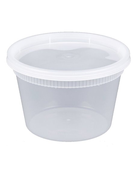 3387 - Plastic Deli Food Containers Combo, 16 oz. - 240ct - Box:  - Loc: R7