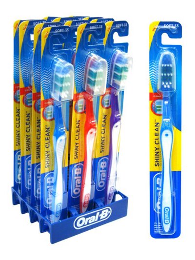3464 - Oral-B Toothbrush Shiny Clean - (Pack of 12) - Box:  - Loc: K8