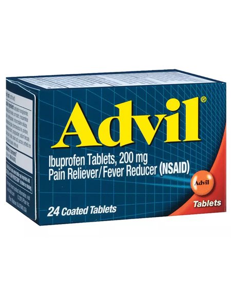 4931 - Advil Tablets 200mg - 24ct - Box:  - Loc: K1