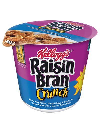 5468 - Kellogg's Raisin Bran Crunch Cereal Cups - 6 Pack - Box:  - Loc: E5