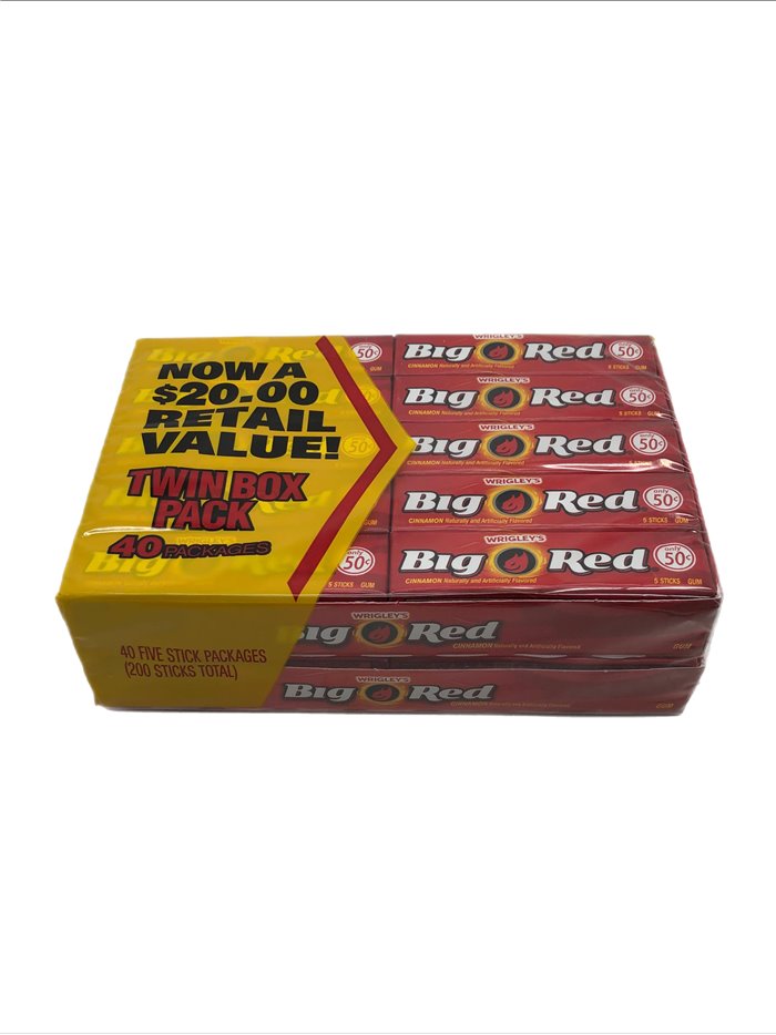 27575 - Wrigley's Big Red Gum 50cents - 40 Pack - Box:  - Loc: N3