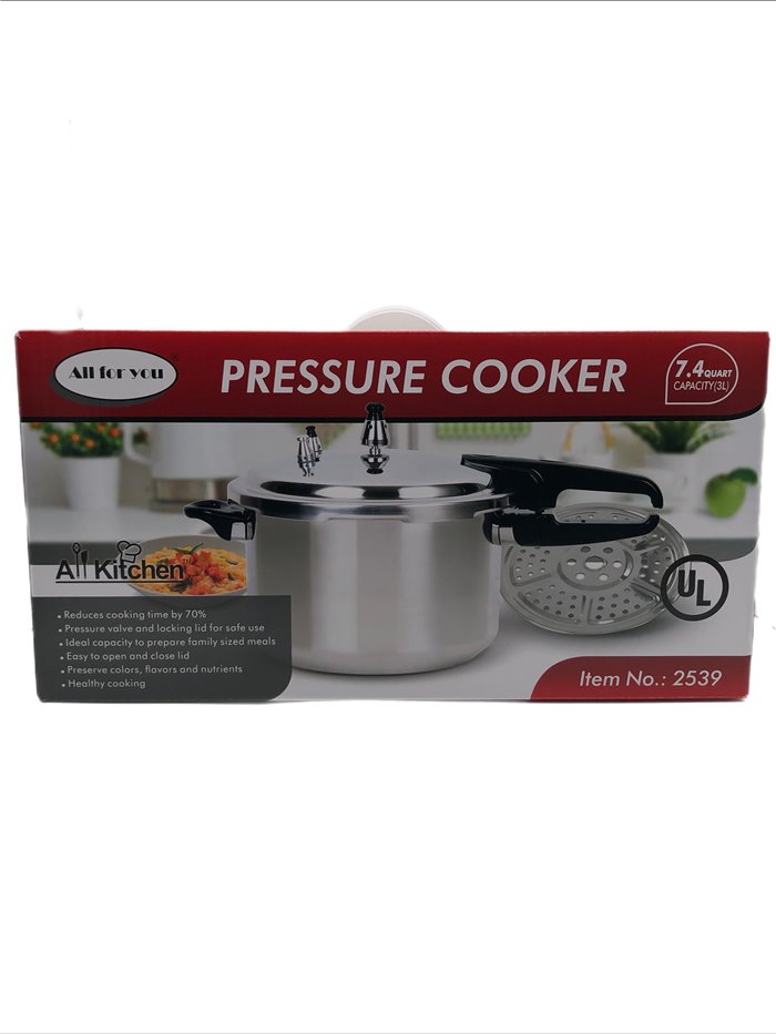 27585 - All For You Aluminum Pressure Cooker, 7.4QT (7Lt). - Box:  - Loc: J9