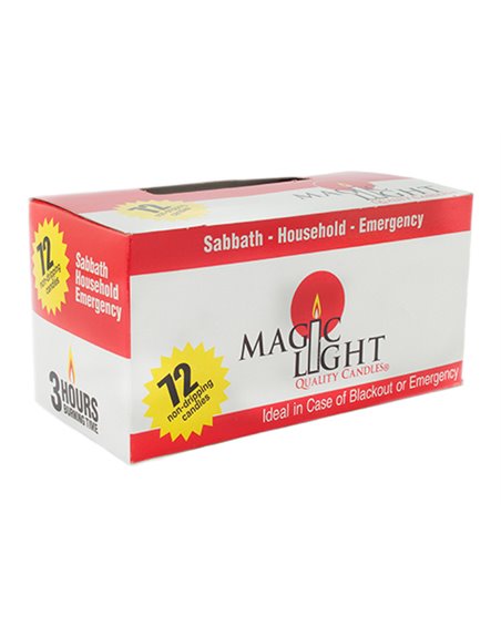 7189 - Magic Light Candle 3 Hrs - 72 Count (sabbath) - Box:  - Loc: A10