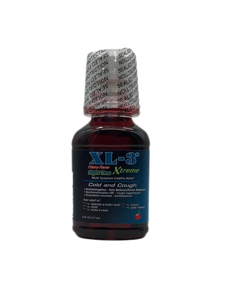 27988 - XL-3 Liquid Night Time Cold & Cough - 6 fl. oz. - Box:  - Loc: K3