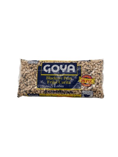 28085 - Goya Black Eyes Peas/ Frijol Carita Beans - 1 Lb. Bag (Case of 24) - Box:  - Loc: G9