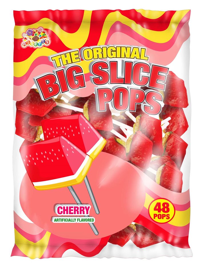 7560 - Big Slice Pops Cherry - 48ct - Box:  - Loc: M7