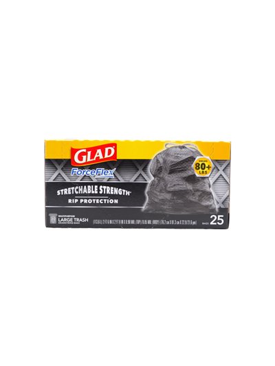 28724 - Glad ForceFlex Plus, 25 Bags - (Case of 6) - BOX: 12pk