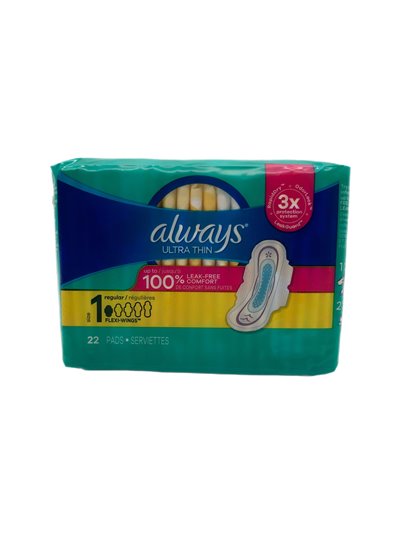 28192 - Always Ultra Thin  Size 1 - 6 x 22's  03339 - Box:  - Loc: E1