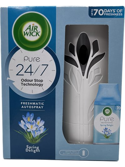 28225 - Air Wick Refill Freshmatic Machine + Can, Pacific Spring Delight - 250ml (Case of 4) - Box:  - Loc: I3