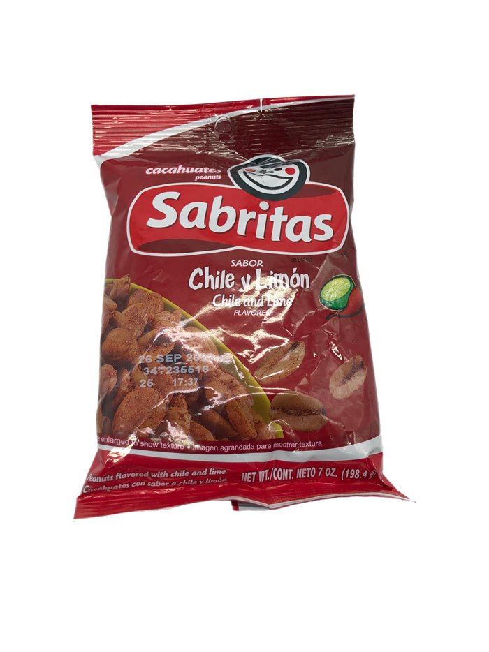 28276 - Sabritas Cacahuates Chile y Limon - 7oz. (Case of 12) - Box:  - Loc: O1