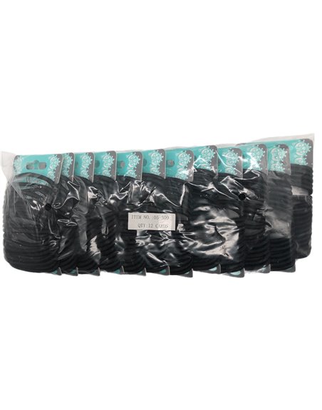 28386 - 18pcs No Metal Elastic Black - 05-309 - Box:  - Loc: J5