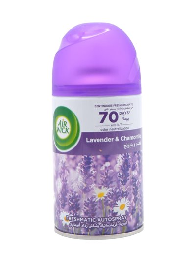 28410 - Air Wick Freshmatic Refill Can, Lavender & Chamomile - 250ml. (Case of 6) - Box:  - Loc: I6