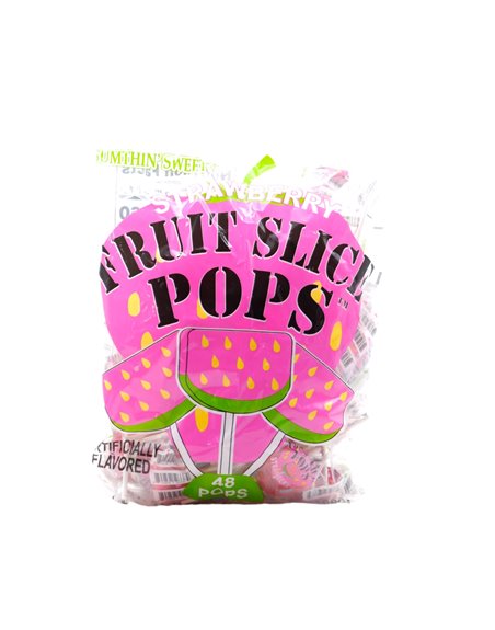 28525 - Fruit Slice Pops Strawberry - 48ct - Box:  - Loc: M7