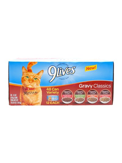 28565 - 9Lives Gravy Classics Variety Pack. - 5.5oz. (Case of 48) - Box:  - Loc: A8
