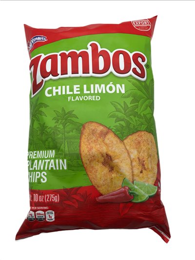 28574 - Zambos Chile Limon ( Picositos ) Plantain Chips 10 oz ( 275 g ) - Box:  - Loc: N5