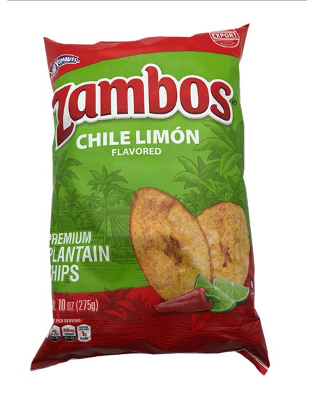 28574 - Zambos Chile Limon ( Picositos ) Plantain Chips 10 oz ( 275 g ) - Box:  - Loc: N5