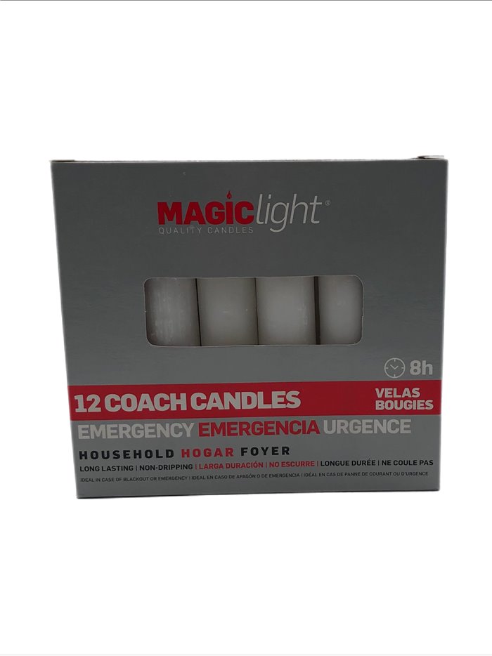 28646 - Magic Light White Candle, 8Hrs - (Pack 10x12). - Box:  - Loc: H13