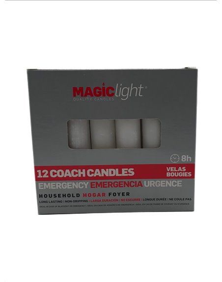 28646 - Magic Light White Candle, 8Hrs - (Pack 10x12). - Box:  - Loc: H13
