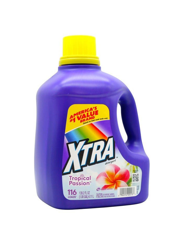 33635 - Xtra Plus Laundry Detergent, Tropical Passion - 139.2 fl. oz. (Case of 4) - Box:  - Loc: C11