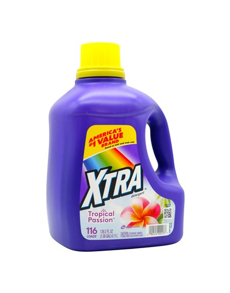 33635 - Xtra Plus Laundry Detergent, Tropical Passion - 139.2 fl. oz. (Case of 4) - Box:  - Loc: C11