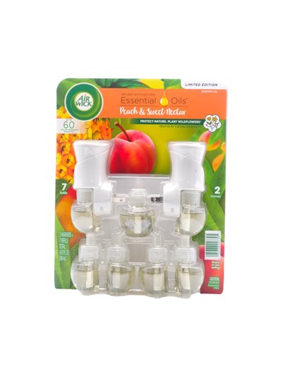 30042 - Air Wick 2 Warmers + 7 Refill, Peach & Sweet Nectar- 140ml (Case of 9) - BOX: 9 Units