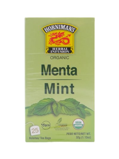 30111 - HornimansTe Mint Organic 25 bag/32g - BOX: 