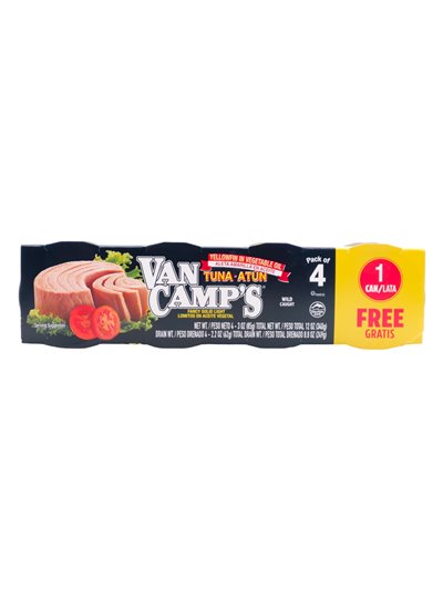 30313 - Van Camp's Yellowfin in Oil 24/4pk/3oz. (Case Of 24) - BOX: 24 Units