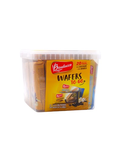 30670 - Bauducco Waffers To-Go. (Vanilla/Chocolate). 20ct-1.41oz - BOX: 