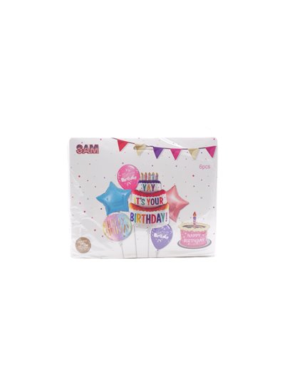 30858 - Birthday Balloon YAY  - 36Pack - BOX: 6/6 Pkg