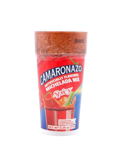 32124 - Camaronazo Michelada Mix  Flavor ( Red Cup 0.38 oz. ). Case Of 24. - Box: 24 Units - Loc: 