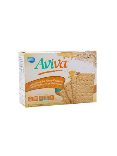 33268 - Aviva Soda Crackers Multi-Cereal & Honey-  12.69oz - Box: 24 - Loc: 